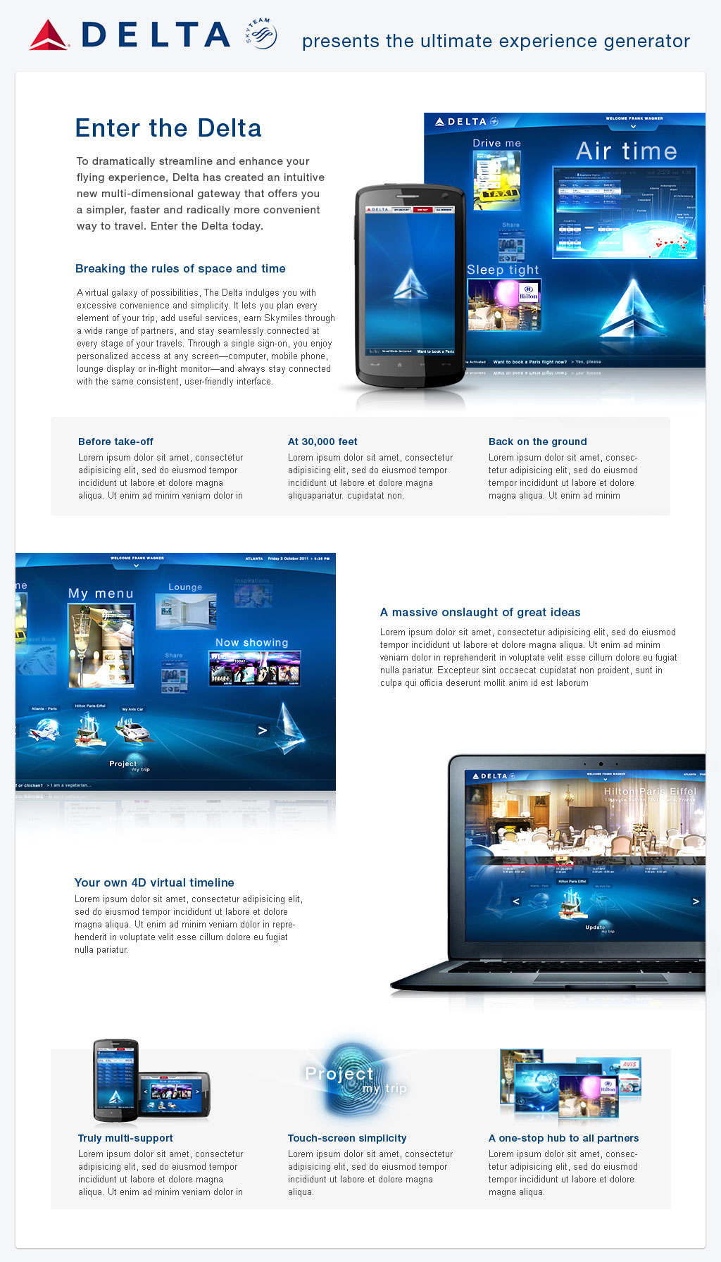 <p>Communiqué de presse – Enter the delta / New Delta Airlines customer experience</p>